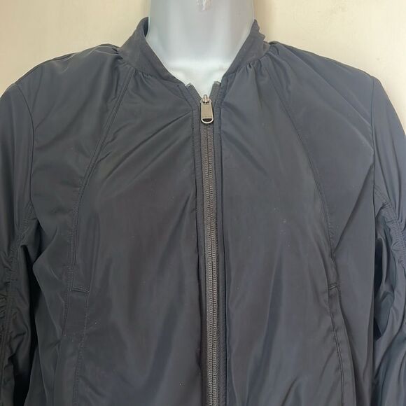 Athleta Women's Black Bomber Jacket sz XXS - Picture 5 of 10